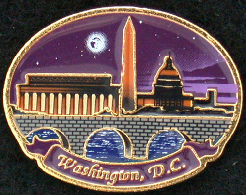 Pin Color Filled DC Night Horizontal