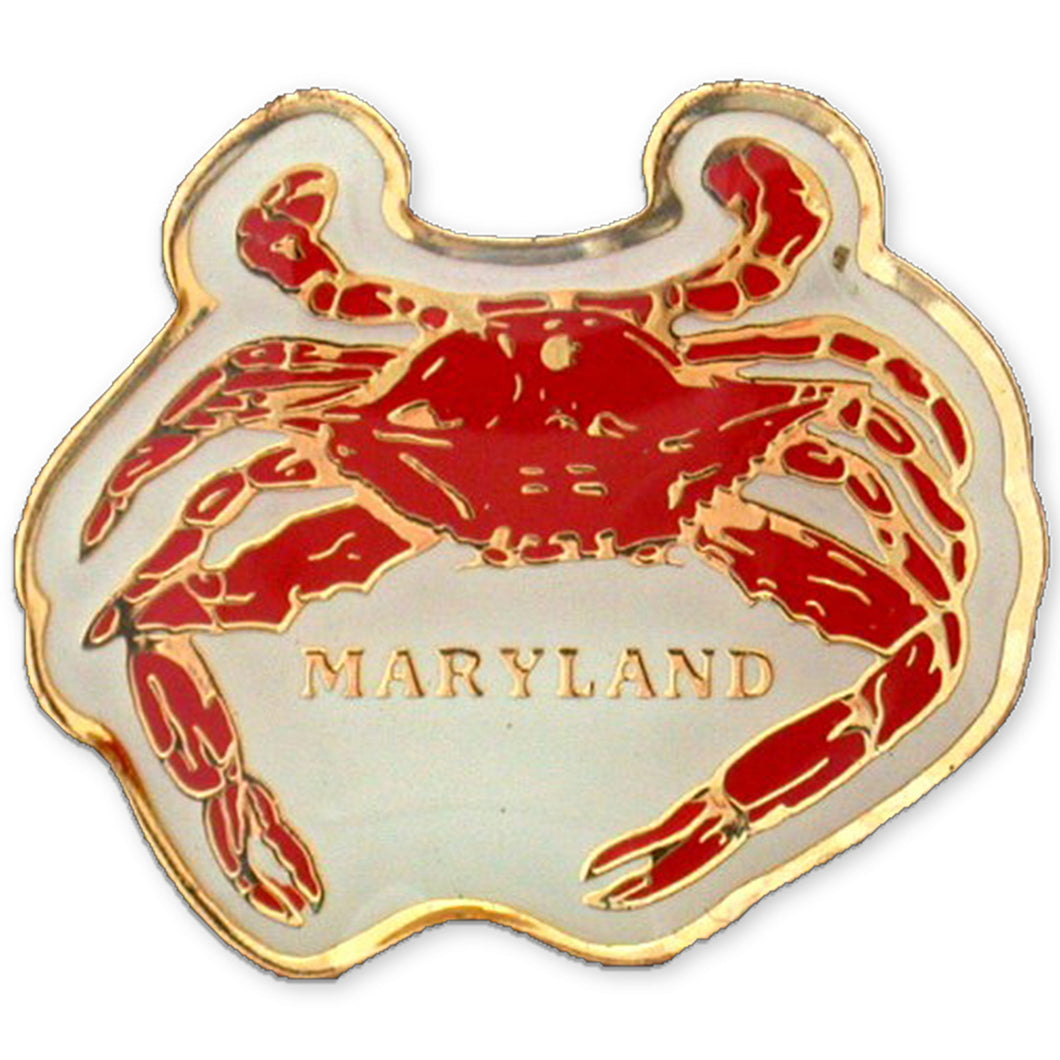 Pin Brass Enamel Maryland Crab