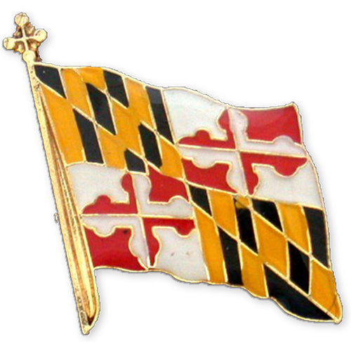 Pin Brass Enamel Maryland Flag
