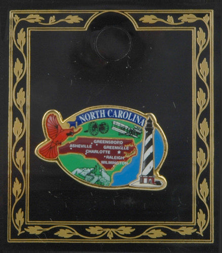 Pin Color-Filled North Carolina Map Symbols