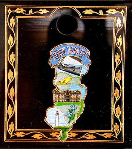 Pin Color-Filled New Jersey Map