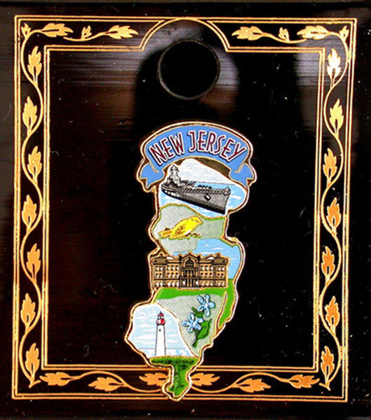 Pin Color-Filled New Jersey Map