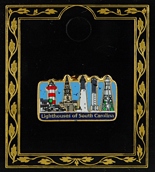 Pin Color-Filled Lighthouses of South Carolina