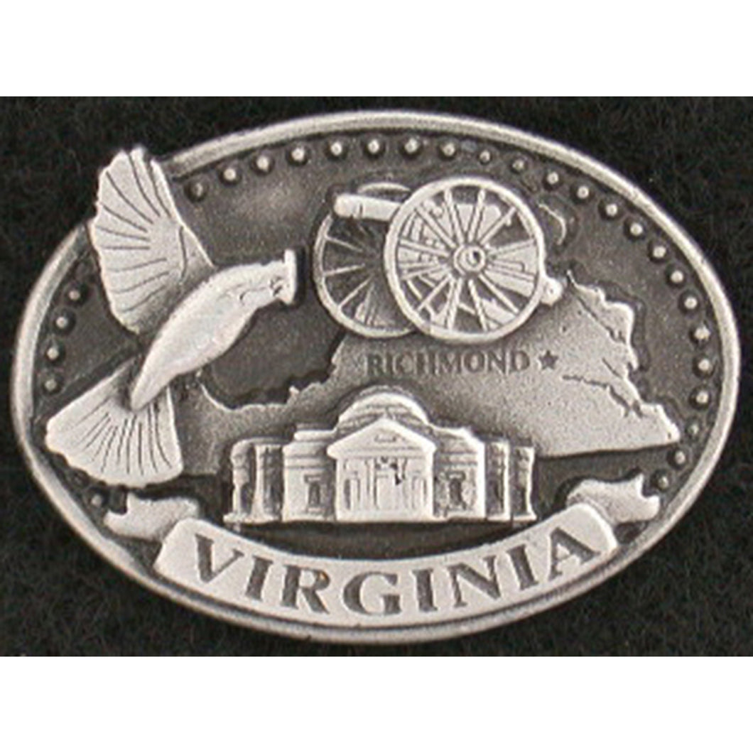 Pin Pewter Carded Virginia Map