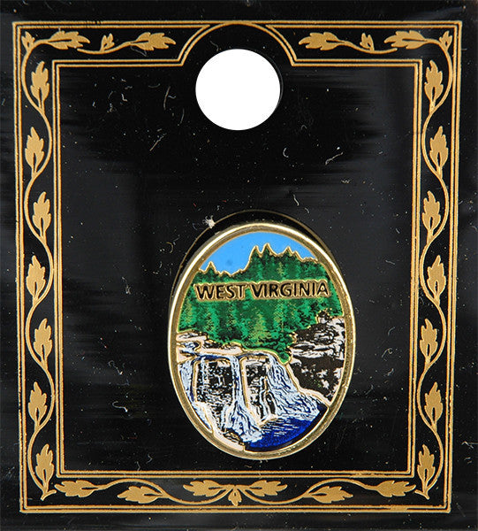 Pin Color-Filled West Virginia Falls