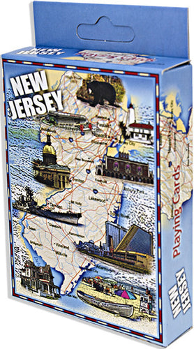 PRNJ2 Playing Cards New Jersey Map