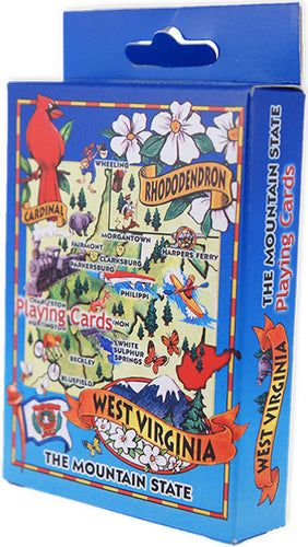 PRWV1 Playing Cards West Virginia Map Symbols