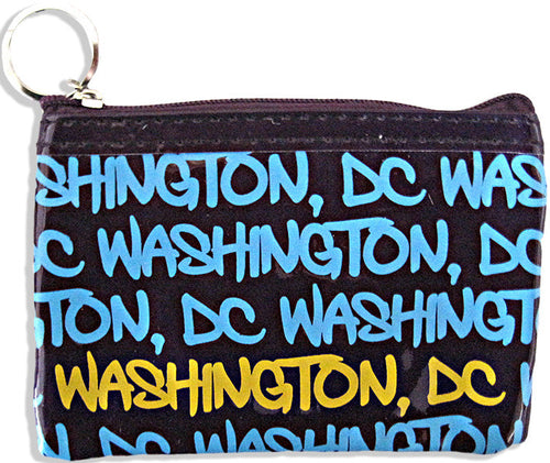 Small Rectangle Purse Washington DC Purple Blue Yellow