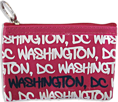 Small Rectangle Purse Washington DC Fuschia White