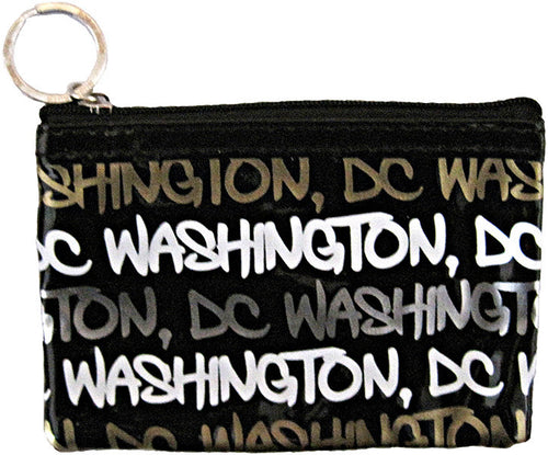 Small Rectangle Purse Washington DC Black White Gold