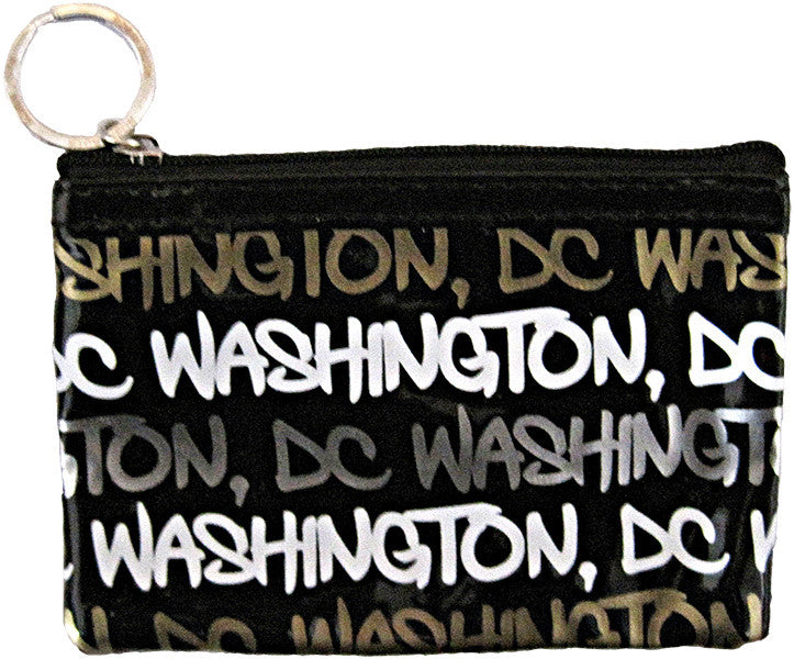 Small Rectangle Purse Washington DC Black White Gold