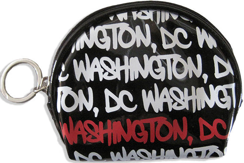 Small Round Purse Washington DC Black White Red