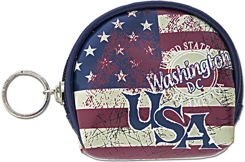 Small Round Purse USA Flag Washington DC