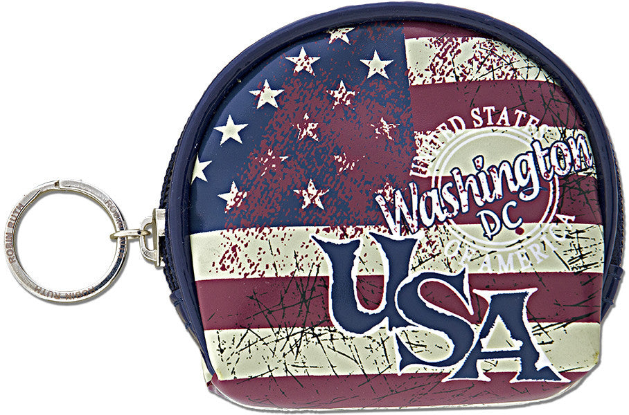 Small Round Purse USA Flag Washington DC