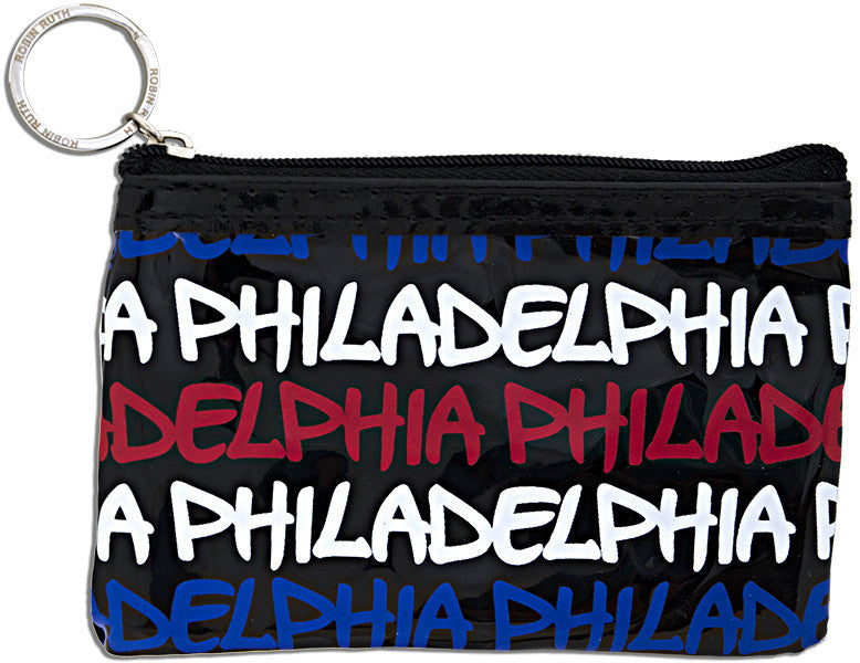 Small Rectangle Purse Philadelphia Black Patriotic