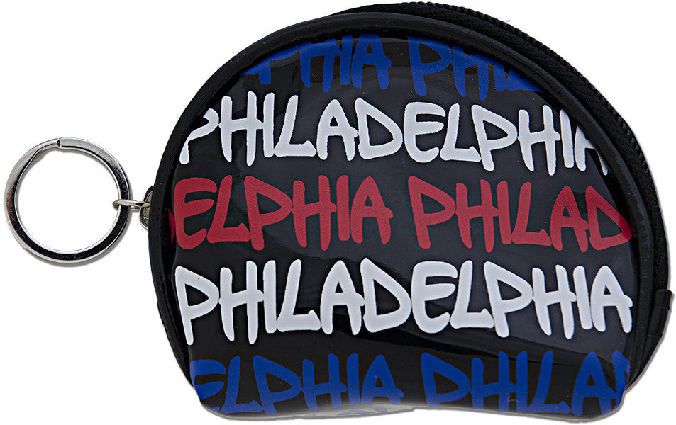 Small Round Purse Philadelphia Black Patriotic