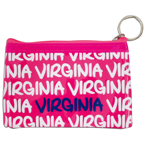 Purse - Small Rectangle - Virginia Fuschia/White