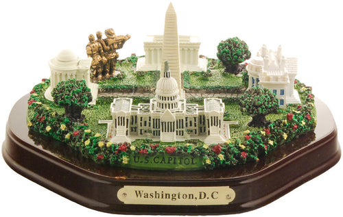 Figurine City on Wood Base Small Washington DC