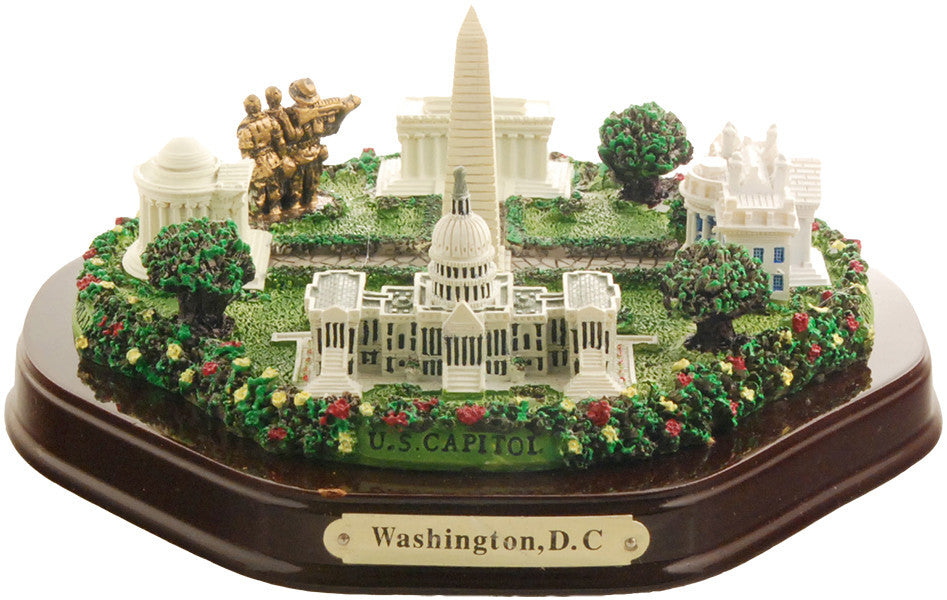 Figurine City on Wood Base Small Washington DC