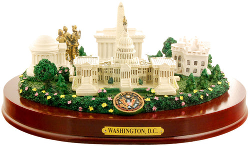 Figurine City on Wood Base Large Washington DC