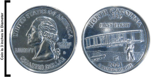 Coin Paperweight North Carolina Quarter