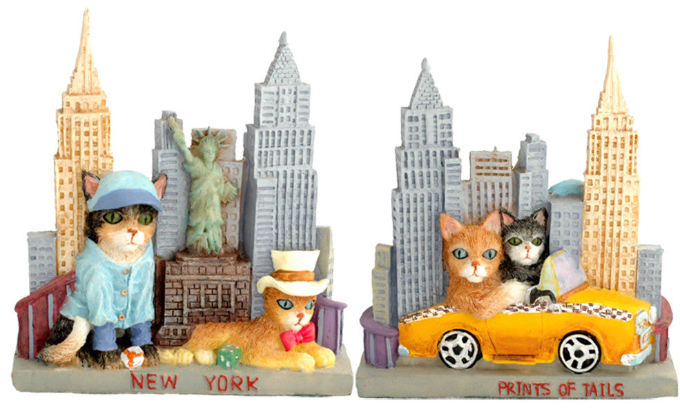 Paperweight Polyresin New York Cats