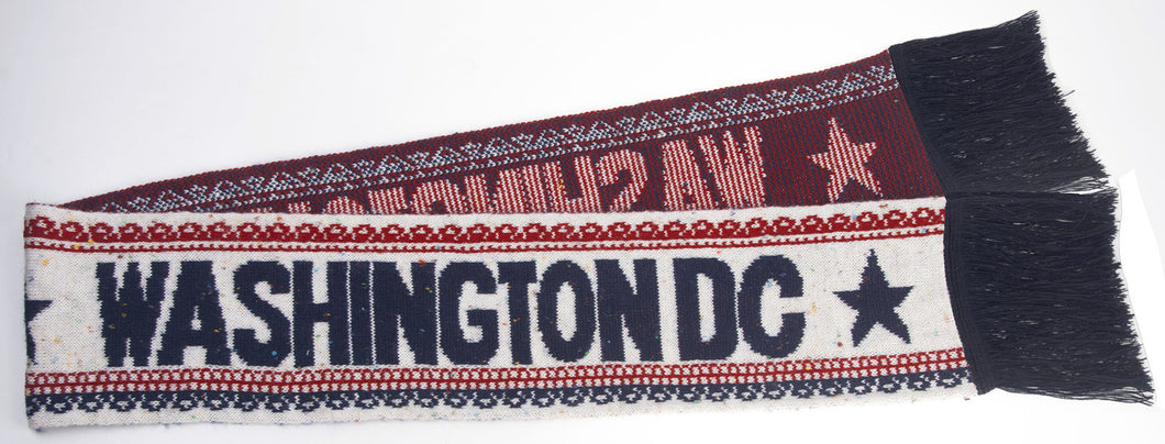 Scarf - Winter - Washington DC White / Red / Navy