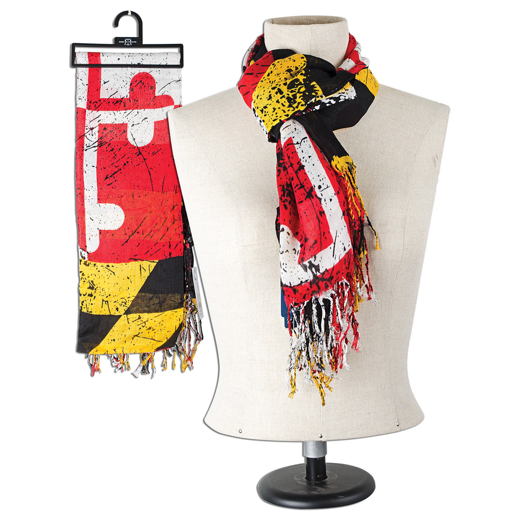 Scarf - Viscose Silk-Like Maryland Flag Vintage