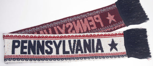 Scarf - Winter - Pennsylvania White / Navy / Red