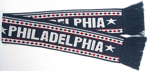 Scarf - Winter - Philadelphia Navy / White / Red