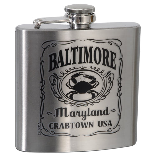 SFBM1 Stainless Flask 6 oz. - Baltimore