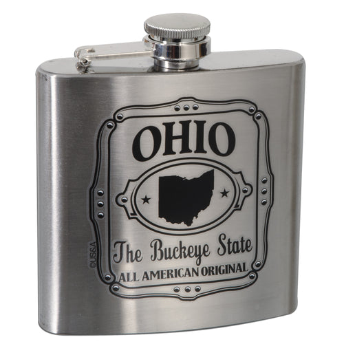 SFOH1 Stainless Flask 6 oz. - Ohio