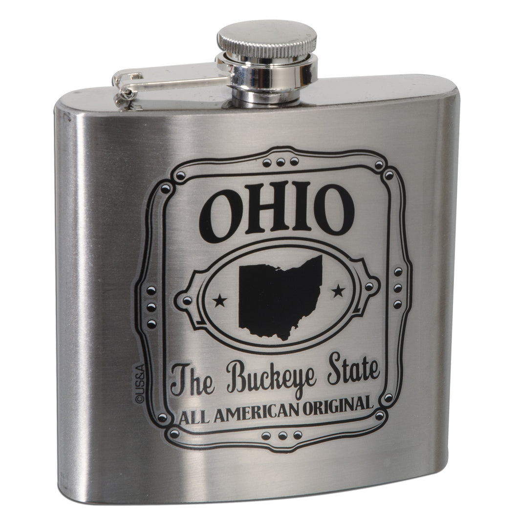 SFOH1 Stainless Flask 6 oz. - Ohio
