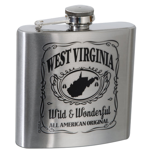 SFWV1 Stainless Flask 6 oz. - West Virginia