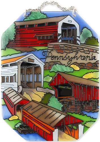 Stained Glass PA Covered Bridges