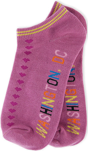 Short Heart Socks - Washington DC Purple