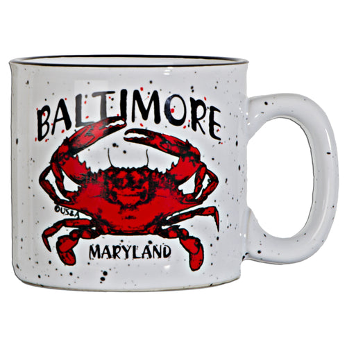 SMBM1 Soup Mug Campfire Speckled Baltimore Crab