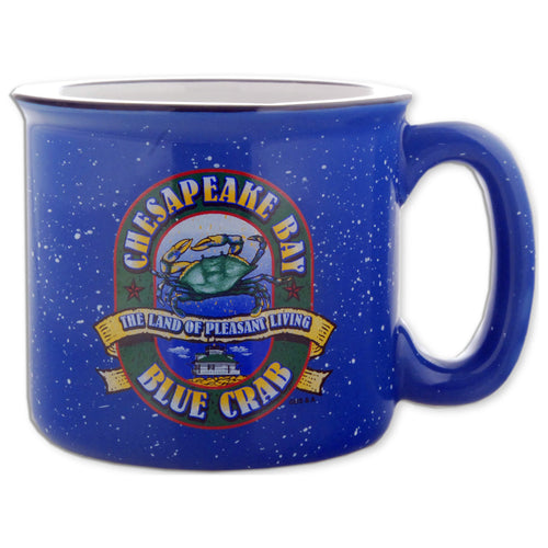 SMCB3 Campfire Mug Blue Ches Bay Blue Crab Label