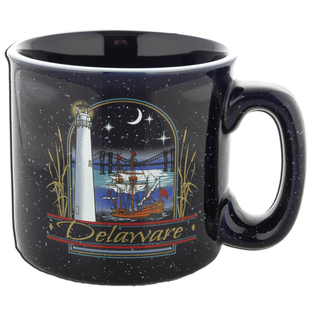 Soup Mug Cobalt Speckled Delaware at Night