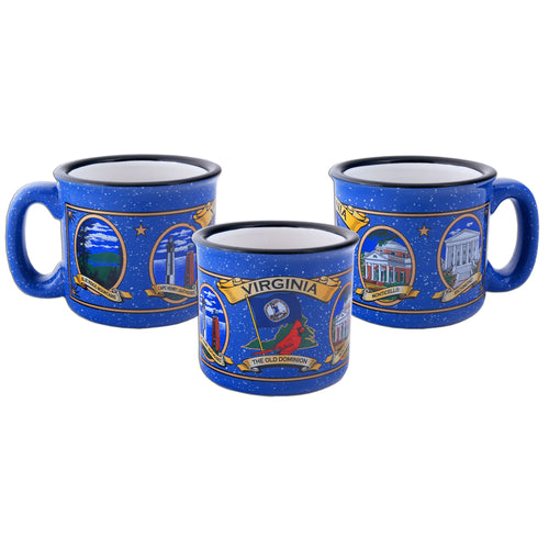 SMVA4 Campfire Mug Blue Virginia Ovals