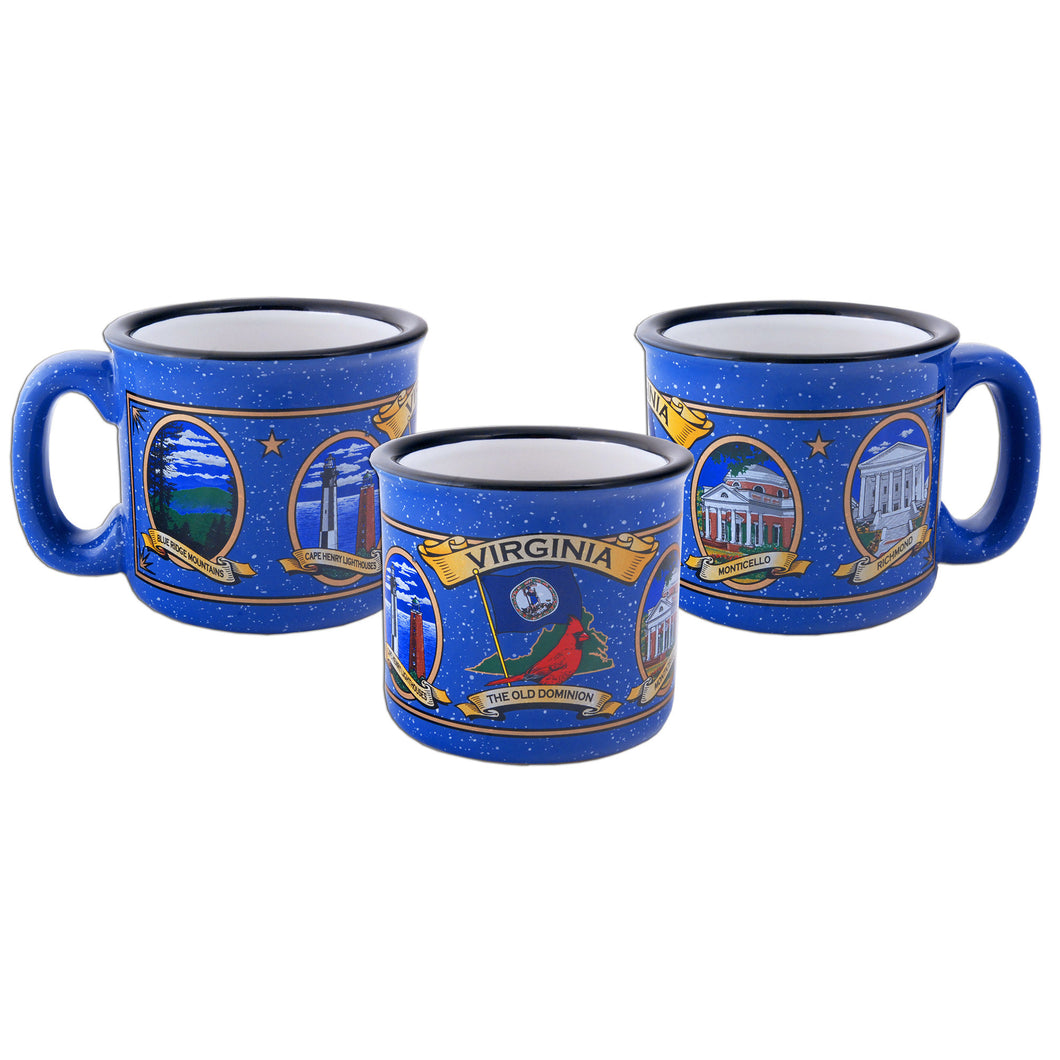 SMVA4 Campfire Mug Blue Virginia Ovals