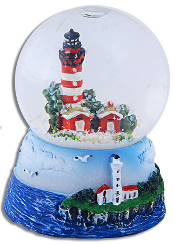 Water Globe 45mm Glass Assateague Lighthouse Souvenir