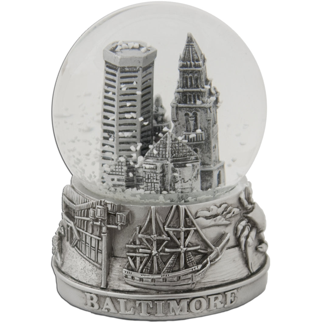 Water Globe Glass 65mm Baltimore Pewter Souvenir