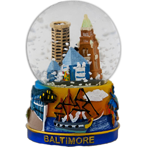 Water Globe Glass 45mm Baltimore Souvenir
