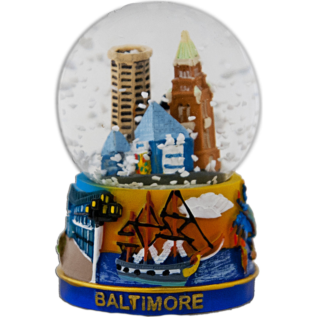 Water Globe Glass 45mm Baltimore Souvenir