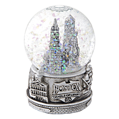 Water Globe Glass 45mm Boston SILVER Souvenir
