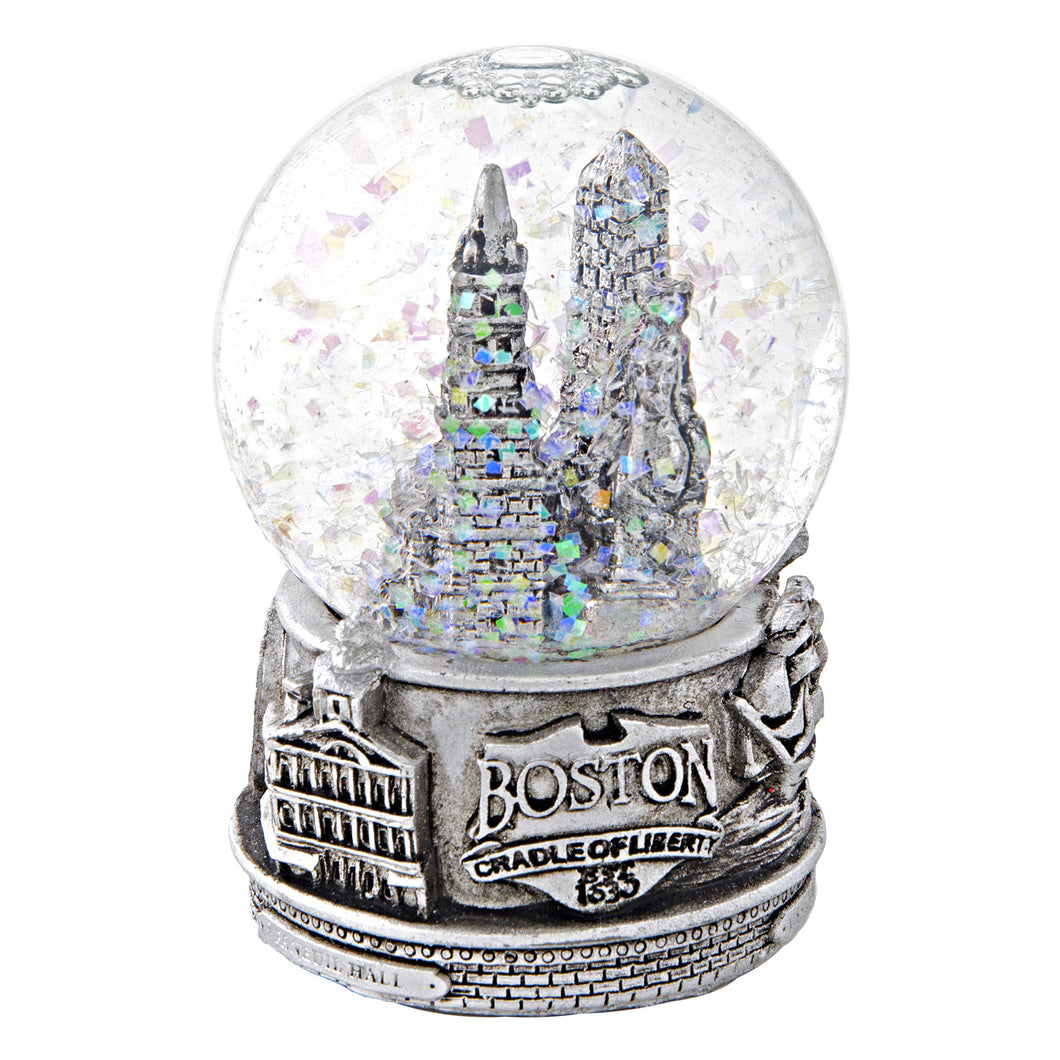 Water Globe Glass 45mm Boston SILVER Souvenir