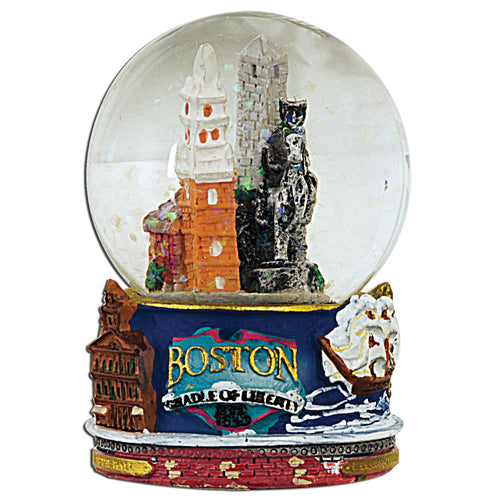 Water Globe 45mm Glass Boston COLOR Souvenir