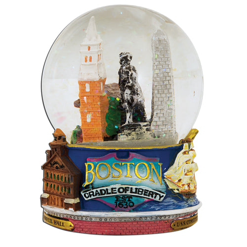 Water Globe 65mm Glass Boston COLOR Souvenir