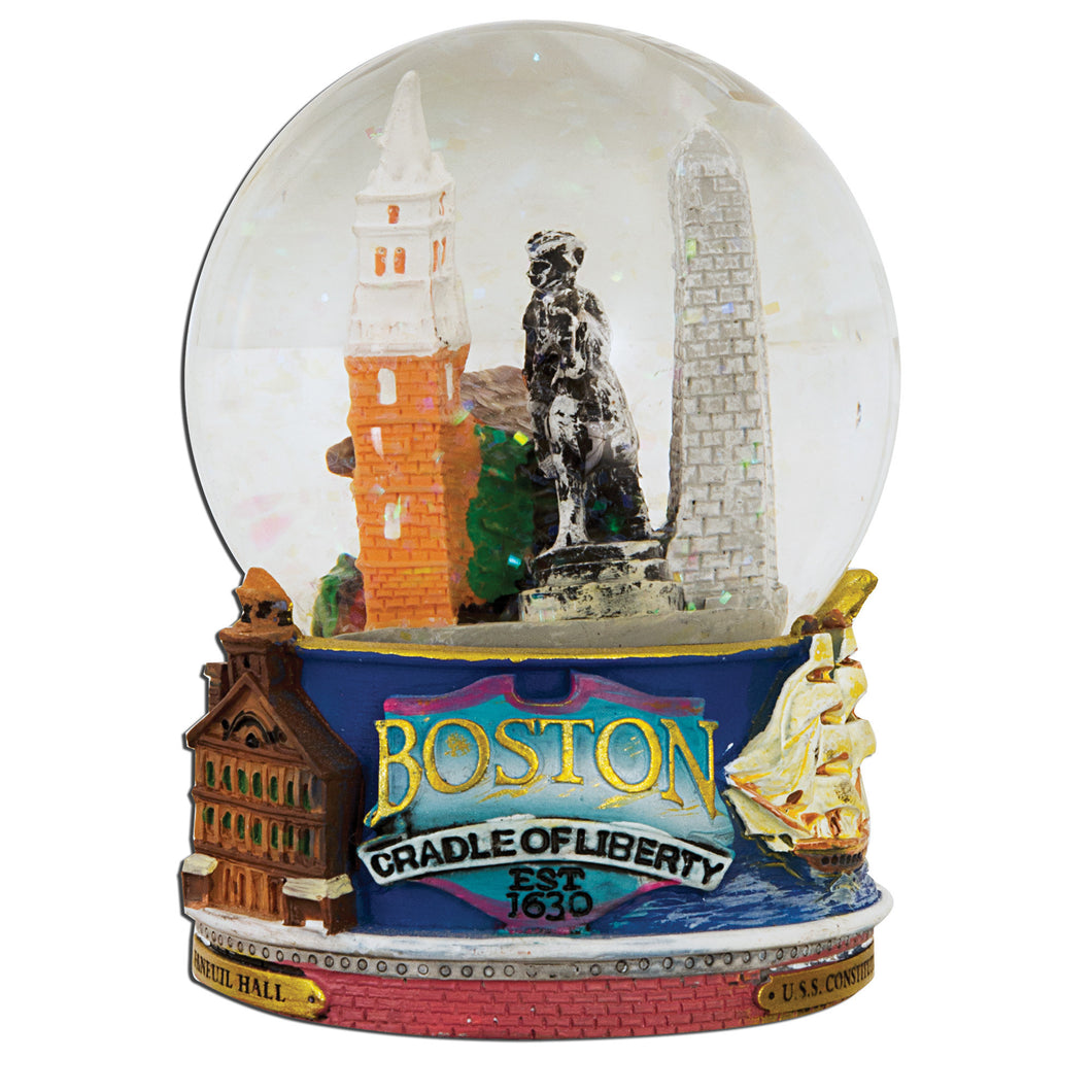 Water Globe 65mm Glass Boston COLOR Souvenir